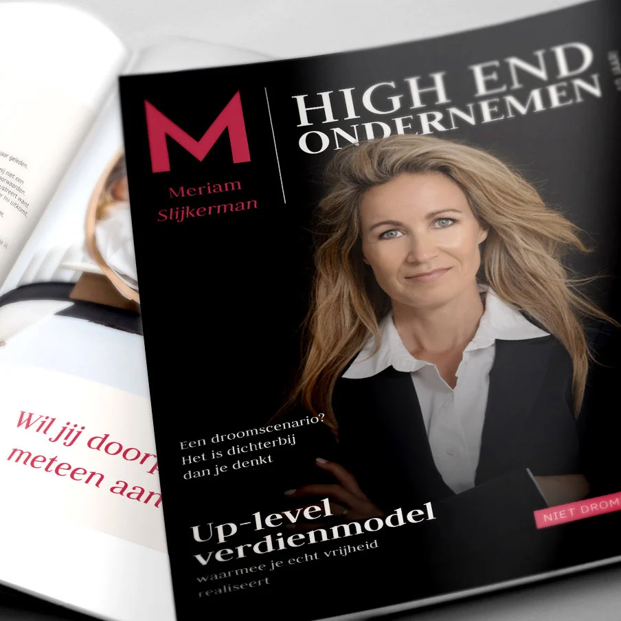 Jubileummagazine voor Miriam Slijkerman, vormgegeven door Bootspat.