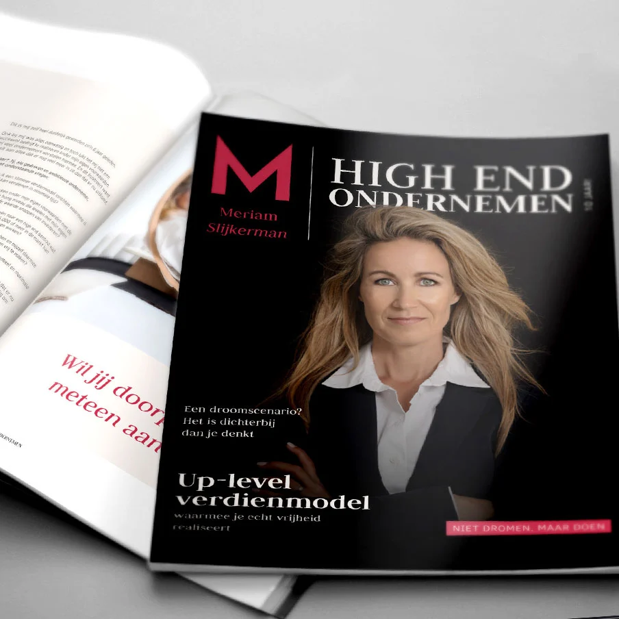 Meriam Slijkerman – jubileummagazine ontworpen door Bootspat Jubileummagazine voor Miriam Slijkerman, vormgegeven door Bootspat.